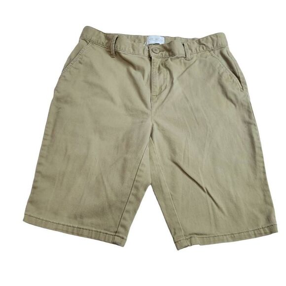 Children's Place khaki uniform bermuda shorts 14 - Picture 1 of 4